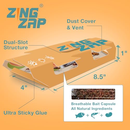 13-Pack Roach Glue Traps - Cantaloupe Scented – Infused with Natural Bait for Maximum Effectiveness